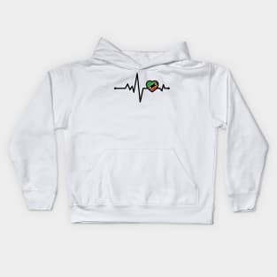 St Kitts and Nevis Heart Monitor Kids Hoodie